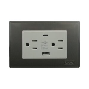 TOMACORRIENTE DOBLE CON USB(A+C)