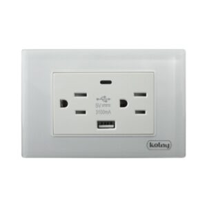 TOMACORRIENTE DOBLE CON USB (A+C)