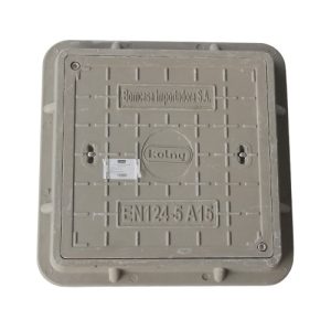 TAPA CUADRADA PARA REGISTRO EN FIBRA (USO PEATONAL)