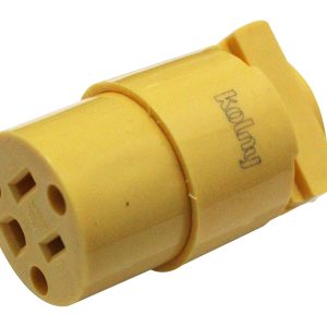 Toma Corriente Amarillo Para Extension Con Tierra Kolny