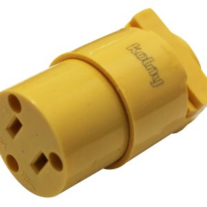 Toma Corriente Amarillo Para Extensión Sin Tierra Kolny