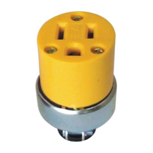 Toma corriente con tierra plastico y metal 110v
