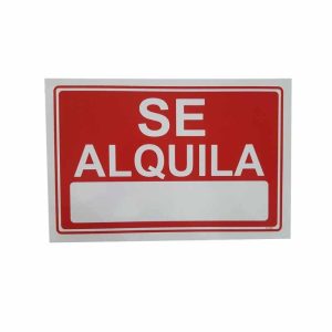 Letrero se alquila
