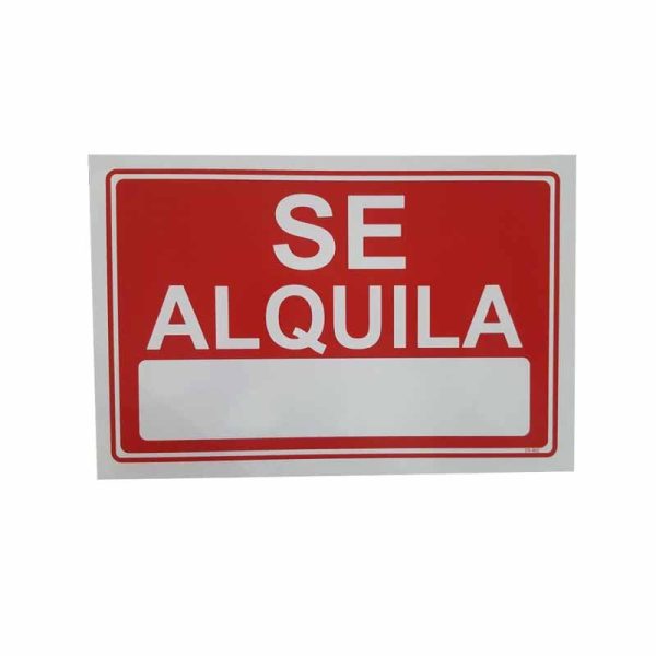 Letrero se alquila