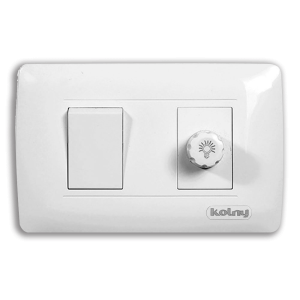 Interruptor sencillo con dimmer de bombillo