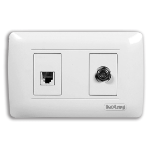 Toma de televisor y teléfono