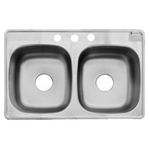 Fregadero Doble Inoxidable 6''