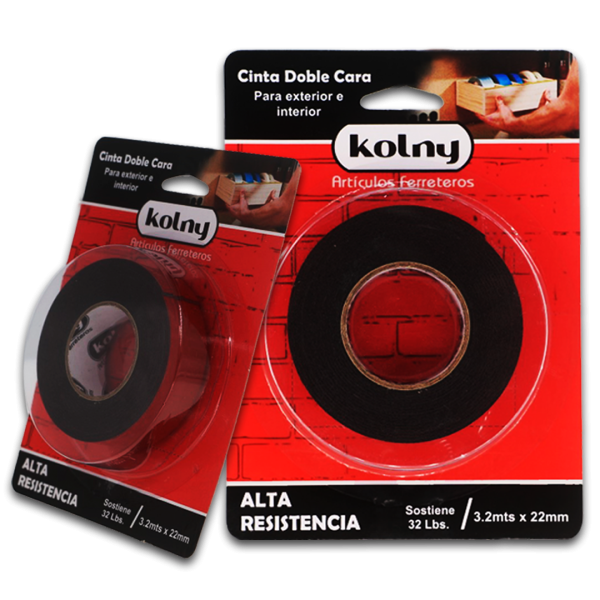 Cinta Doble Cara Negra Kolny (Blister) - Imagen 3