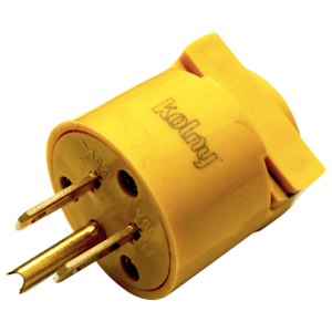 Enchufe Plástico Amarillo Con Tierra