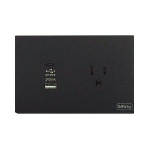 TOMACORRIENTE SENCILLO CON USB(A+C)